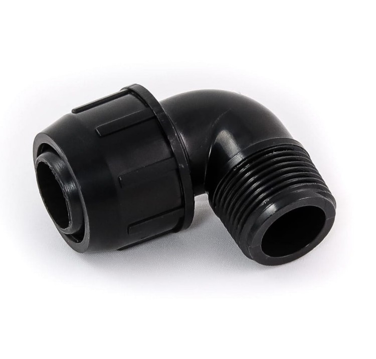 Kolano redukcja QJ 16mm x 3/4" GZ - gwint zewnętrzny - Irriga