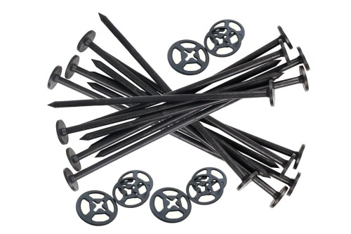 Kotwice z podkładką dociskową do agrowłókniny 100 szt