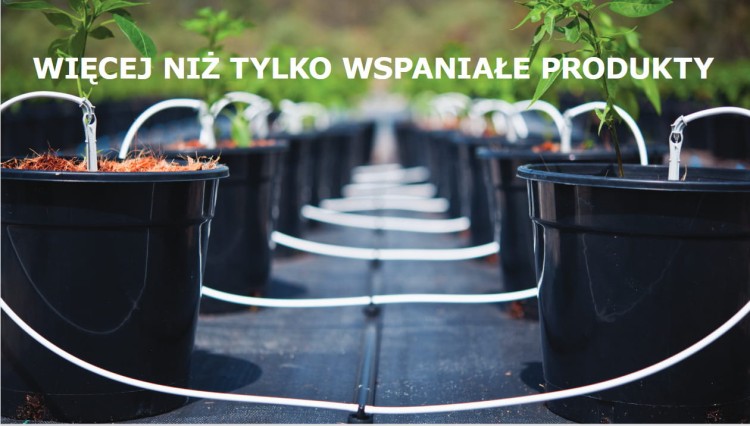 Emiter patykowy prosty, kroplownik z kompensacją 8l/h wężyk 70cm, 25 kompletów