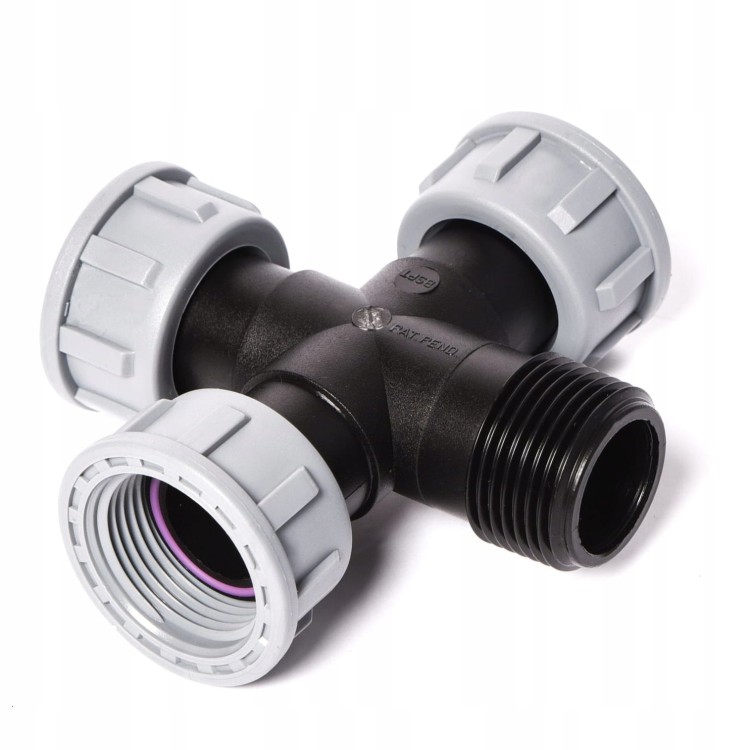 Czwórnik kolektorowy 1" GW, GW, GW, GZ - Tavlit