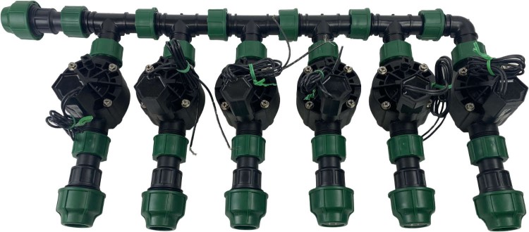 Zestaw kolektorowy 6 sekcji elektrozaworów RainBird