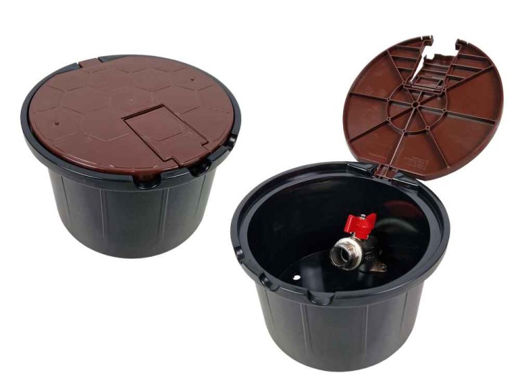 Studzienka poboru wody z zaworem 3/4" brązowa I 3 inne kolory z klapką - Anixol