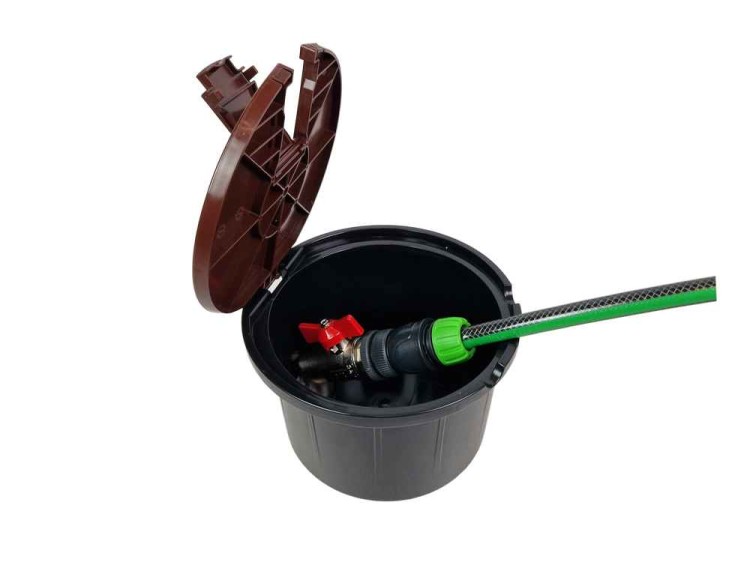 Studzienka poboru wody z zaworem 3/4" brązowa I 3 inne kolory z klapką - Anixol