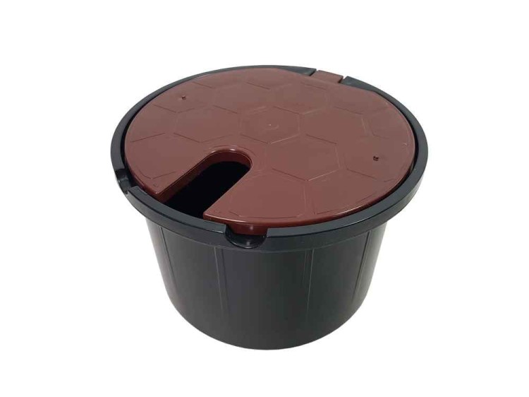 Podziemna studzienka poboru wody z zaworem 3/4" brązowa I 3 inne kolory bez klapki, szybkozłączka, kolanko - Anixol