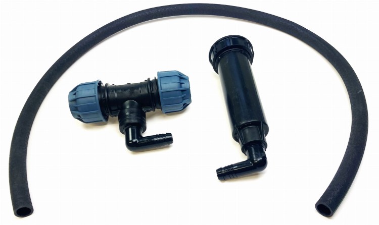 Zraszacz małego zasięgu 1804 z elastycznym wysokociśnieniowym przyłączem do rury - 2 kolanka i trójnik