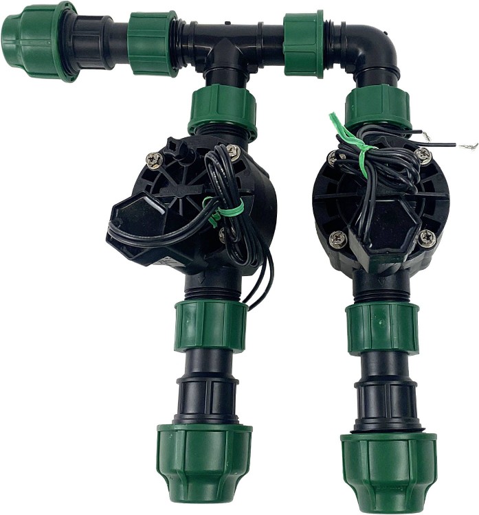 Zestaw kolektorowy 2 sekcje elektrozaworów Rain Bird w skrzynce Standard