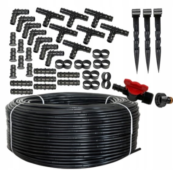 Linia kroplująca 100m + 50 szpilek + 37 akcesoriów