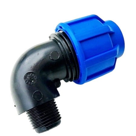 Kolano redukcja PE 32mm x 3/4" GZ gwint zewnętrzny - Plastica Alfa