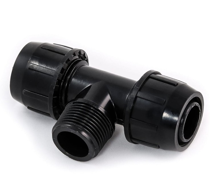 Trójnik redukcja QJ 25mm x 3/4" 25mm GZ - gwint zewnętrzny - Irriga