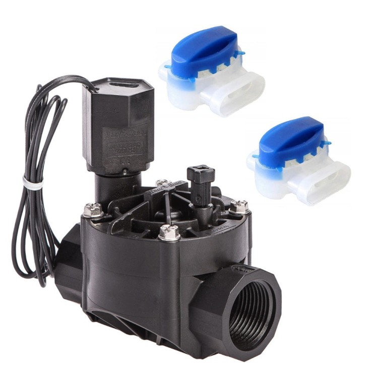 Elektrozawór 100-HV, 24 V AC, gwint wewnętrzny Rain Bird i dwie złączki żelowe