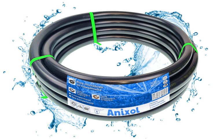 Rura nawadniająca ø 32 mm PN6 10 m mrozoodporna irygacyjna miękka grubość 2,2mm, Anixol