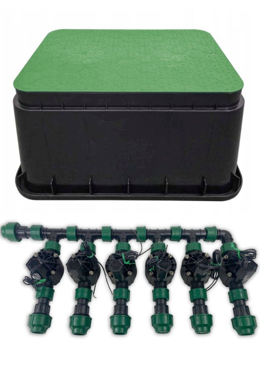 Zestaw kolektorowy 6 sekcji elektrozaworów RainBird.jpg