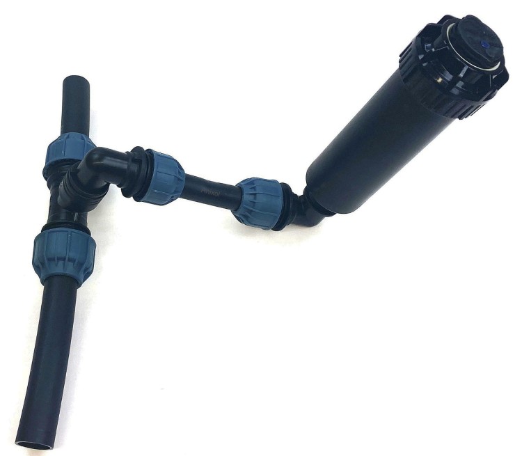 Połączenie zraszacza 3/4" rurą 16mm do rury 25mm